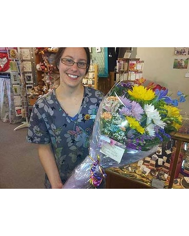 The Garden Flower Wrap Bouquet in New Paltz NY - The Colonial Flower Shop