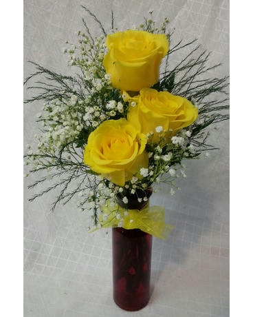 Yellow Roses  Vased