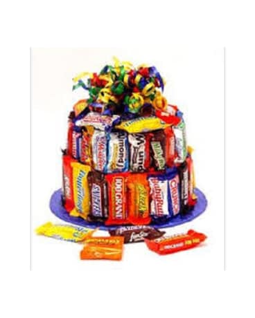 Candy Bar Cake Arrangement