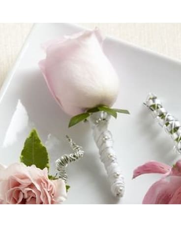 Pink Rose Boutonniere