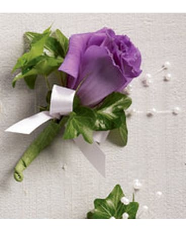 The Purple Passion Boutonniere
