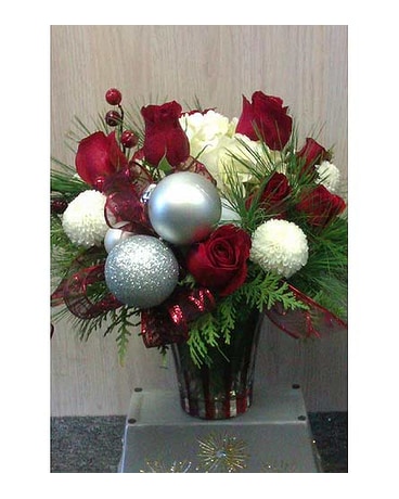 Holiday Wishes by Vivian Flower Arrangement