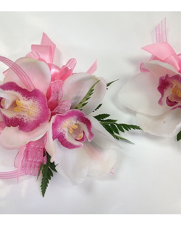 Wrist Corsage & Boutonniere of cymbidium orchid