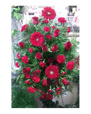 Standing Spray in Red by Vivian