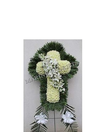 Funeral Cross - All White