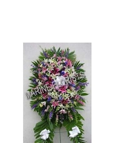 Funeral Spray of Garden Flowers