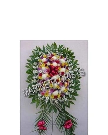 Funeral Spray with Mixed Traditional Flowers