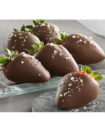 Dipped Strawberries Salt Flower Arrangement