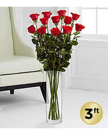 Fancy Rose-Long Stem Flower Arrangement