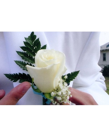 White Rose  Boutonniere