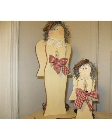 Wooden Lighted Angel