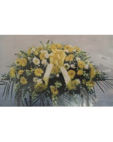CS-6B Graceful Yellow Casket Spray
