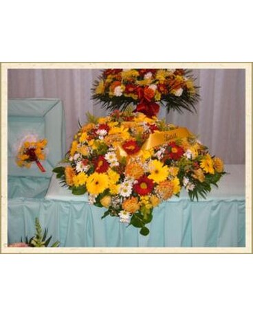 fall casket cover