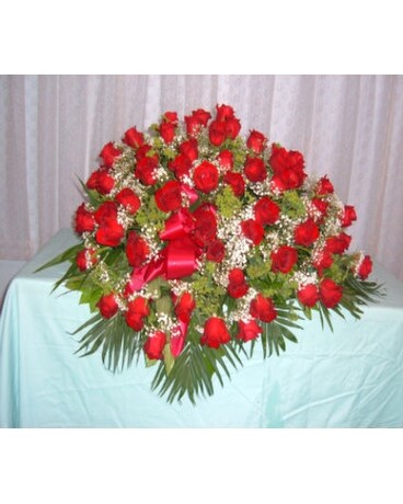 Red Rose Casket Blanket