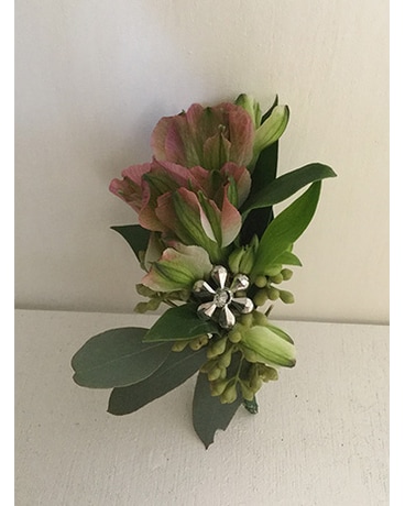 Purple & Green Boutonniere