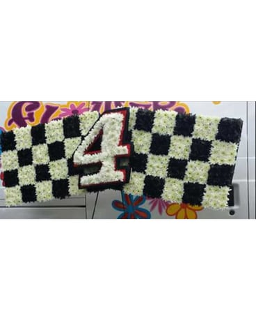 Racing Flag Custom Sympathy Arrangement
