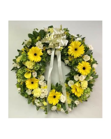 Yellow Sympathy Wreath