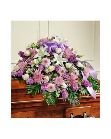 Lavender Half Casket Cover