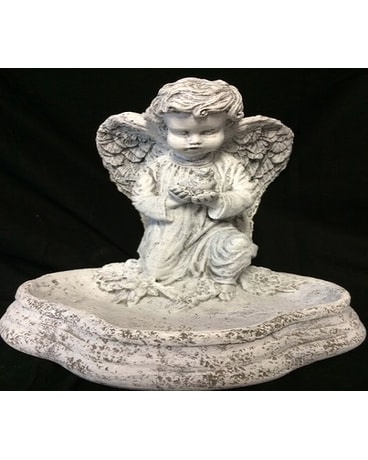 Kneeling Angel Holding Bird