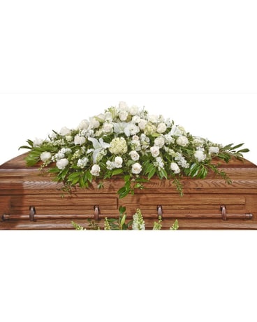 Elegant White Casket Spray