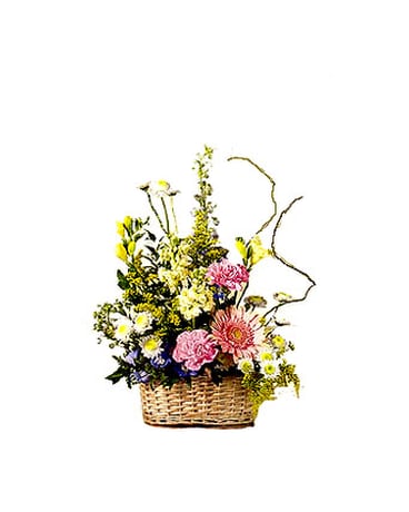 Yellow and Pastel Basket