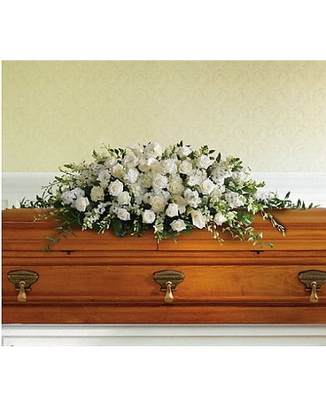 Purity and Peace- Casket Spray Flower Arrangement