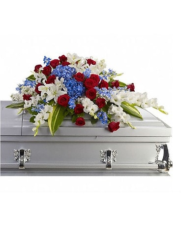 Distinguished Service- Casket Spray Flower Arrangement