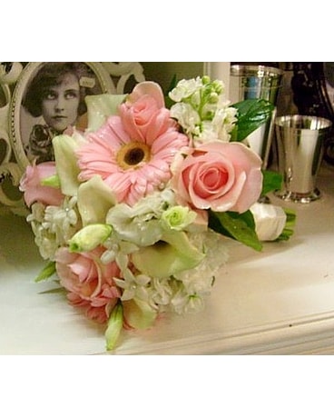Gathered Bouquet of Pinks and Whites