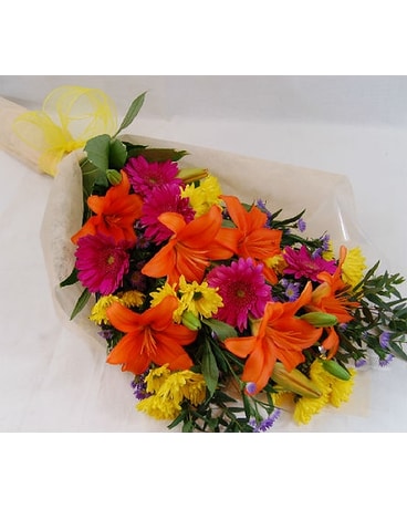 Wild Flowers Wrapped in Cellophane