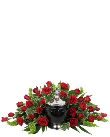 Signature Collection Red Rose Cremation Arrangement