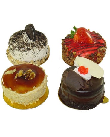 Assorted Mini Cakes Flower Arrangement