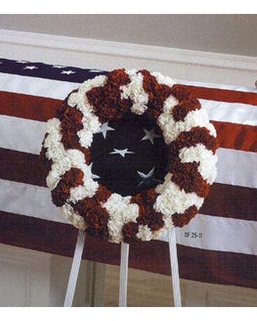 Red and White Patriot Wreath