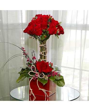 Red Rose Topiary
