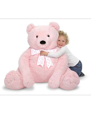 large pink teddy