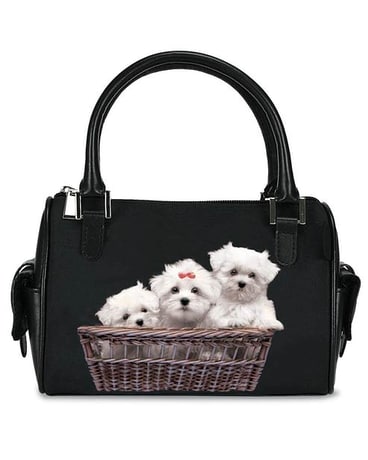 Puppy Satchel Handbag