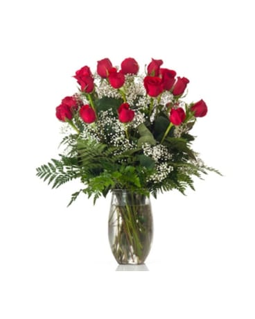 Buds and Blooms Two Dozen Roses Flower Arrangement