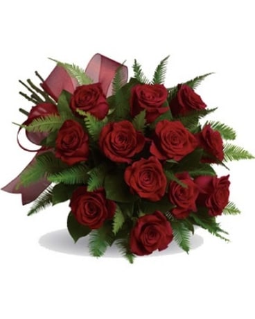 Dozen cut red roses