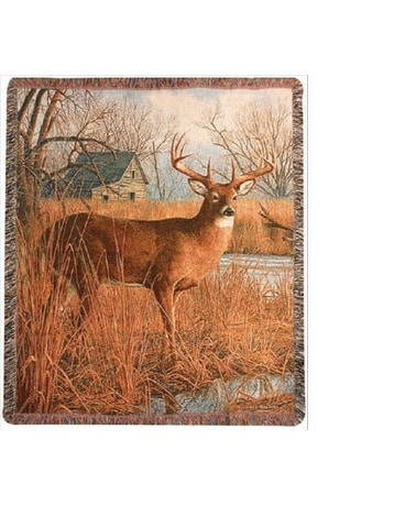His Side of the River Tapestry Throw