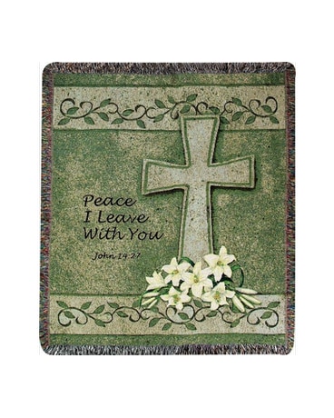 Peace I Leave With You Tapestry Throw