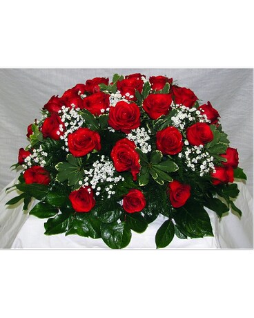 Foot Spray of Red Roses