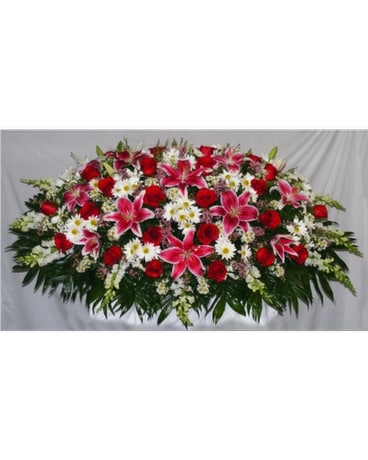 Overhead Spray of Mixed Flowers