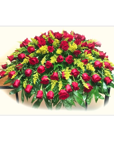 Rose Garden Casket Spray
