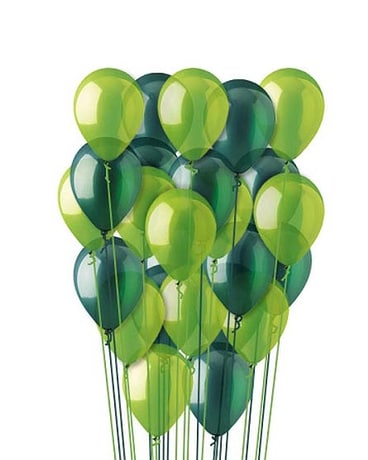 Dark and Light Green Latex Balloon Bouquet
