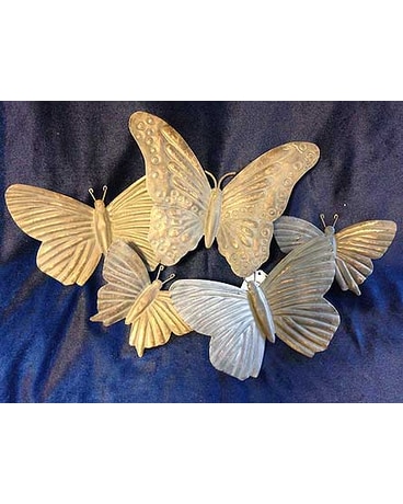 Metal Butterfly Plaque