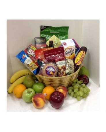 Gourmet Basket Flower Arrangement