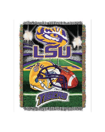 LSU Throw Flower Arrangement