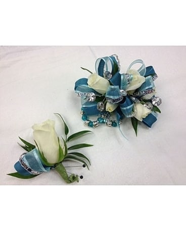 Rose & Spray Matching Pair