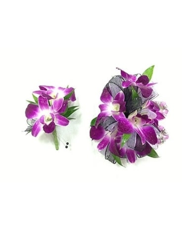 Purple Orchid Matching Pair