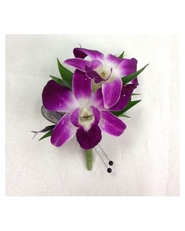 Purple Orchid Boutonniere