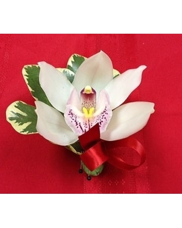 Cymbidium Orchid Boutonniere Flower Arrangement